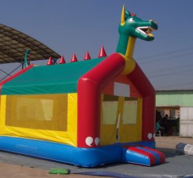 T2-2517 Dinosaur opblaasbare trampoline