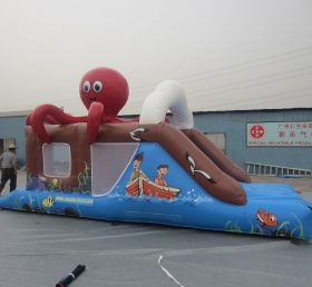 T2-2166 Octopus opblaasbare trampoline