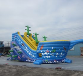 T2-1468 Onderzeese wereld opblaasbare trampoline
