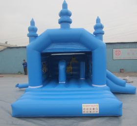 T2-391 Blauwe opblaasbare trampoline