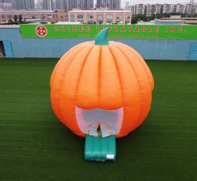 T4-34 Interessante gigantische opblaasbare pompoentrampoline/Halloween opblaasbaar springkasteel met föhn voor kinderen