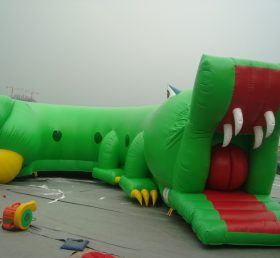 T8-404 Volwassen krokodil opblaasbare dia voor kinderen