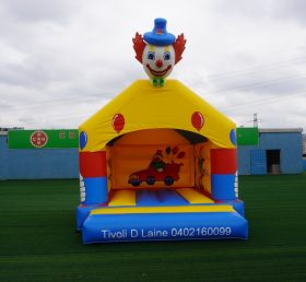 T2-2835 Opblaasbare trampoline clown kinderthema springhuis