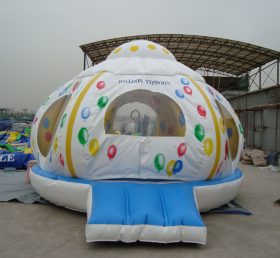 T2-2431 Gekleurde ballonopblaasbare trampoline