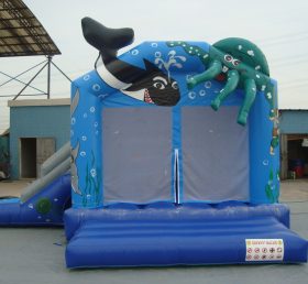 T2-594 Onderzeese wereld opblaasbare trampoline