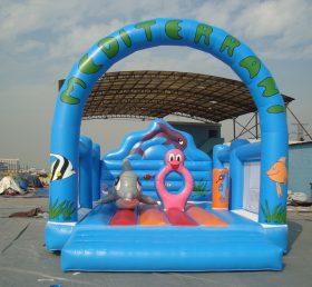 T2-3071 Onderzeese wereld opblaasbare trampoline