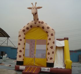T2-2902 Giraffe opblaasbare trampoline