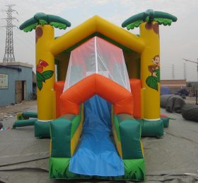 T2-849 Junglethema opblaasbare trampoline