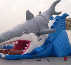 T8-251 Haaien gigantische glijbaan voor kinderen opblaasbare glijbaan