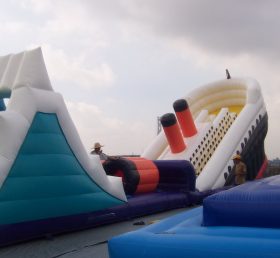 T8-955 Pirate boot gigantische opblaasbare glijbaan voor kinderen