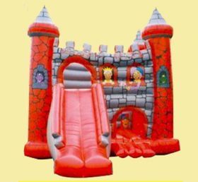 T2-1018 Rode kasteel opblaasbare trampoline