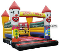 T2-1406 Happy Clown opblaasbare trampoline