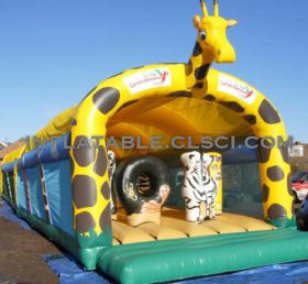T2-2104 Giraffe opblaasbare trampoline