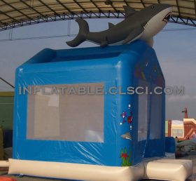 T2-2444 Haaien opblaasbare trampoline