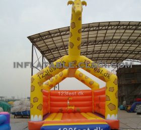 T2-2553 Giraffe opblaasbare trampoline