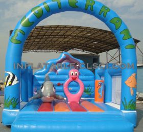 T2-2661 Onderzeese wereld opblaasbare trampoline