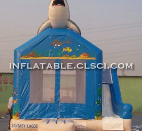 T2-2904 Haaien opblaasbare trampoline
