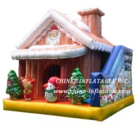 T2-3472 Shounder House met glijbaan in het huis van de Kerstman