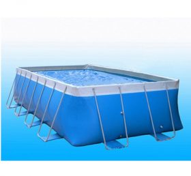 Pool2-007 Buiten mobiel duurzaam metalen frame Pvc opblaasbaar grondwaterpark zwembad
