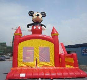 T2-3232 Disney Mickey en Minnie Opblaasbaar Castle