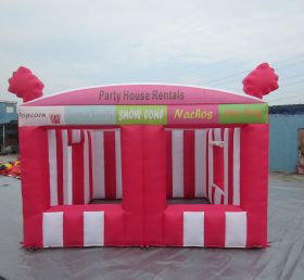 Tent1-533 Rode opblaasbare tent voor verhuur van feesthuizen