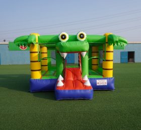 T2-3503 Child opblaasbare trampoline combinatie krokodil thema combinatie