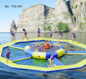 T30-001 Opblaasbare waterplatform zwevende trampoline