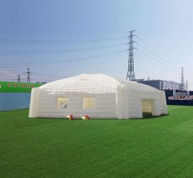Tent1-4463 Enorme witte zeshoekige opblaasbare yurt voor sport- en feestactiviteiten