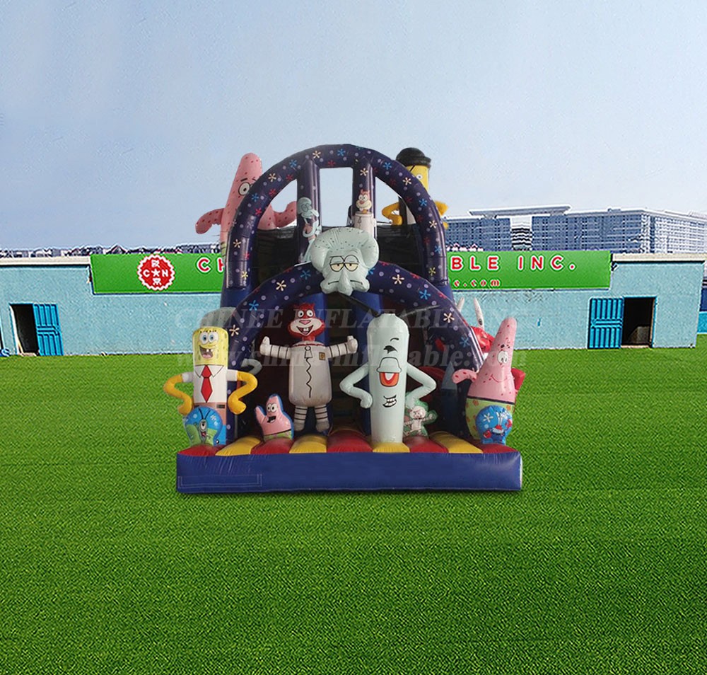 T8-4201 Spongebob Inflatable Slide