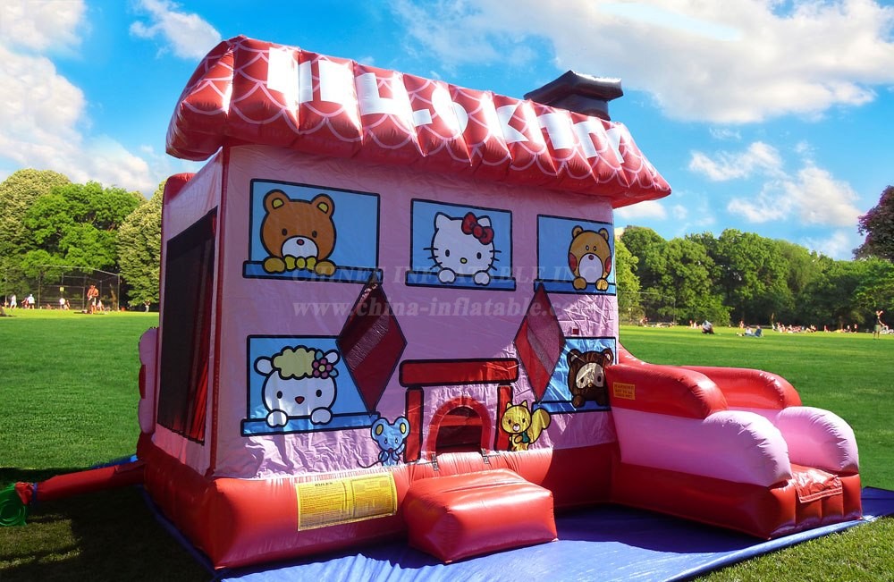 T2-4740 Hello Kitty Bounce House With Slide