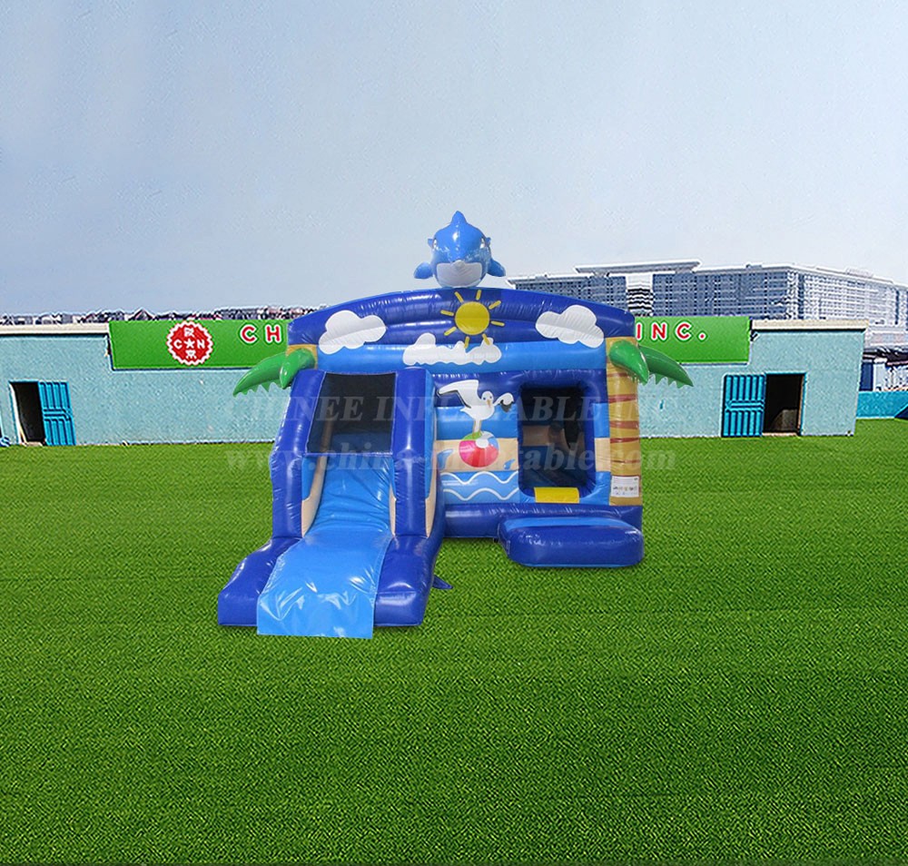 T2-4890 Funhouse Beach Inflatable Combo