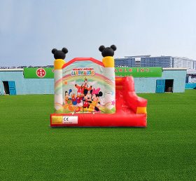 T2-4541 Mickey Mouse Club Opblaasbaar kasteel met glijbaan