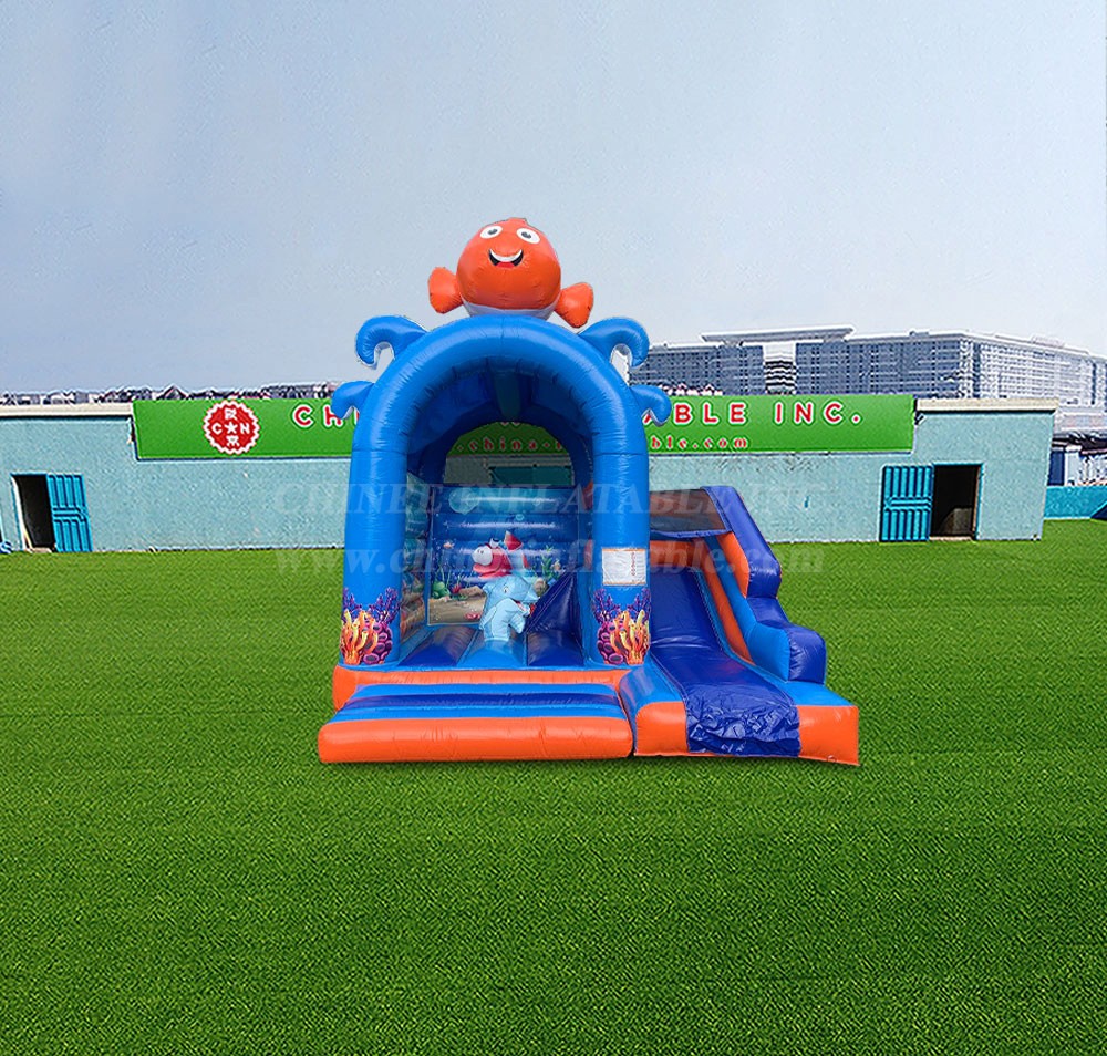 T2-4561 Sea World Bouncy Castle With Slide