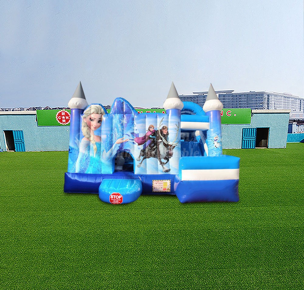 T2-4596 Frozen Theme Bouncy Castle Combo