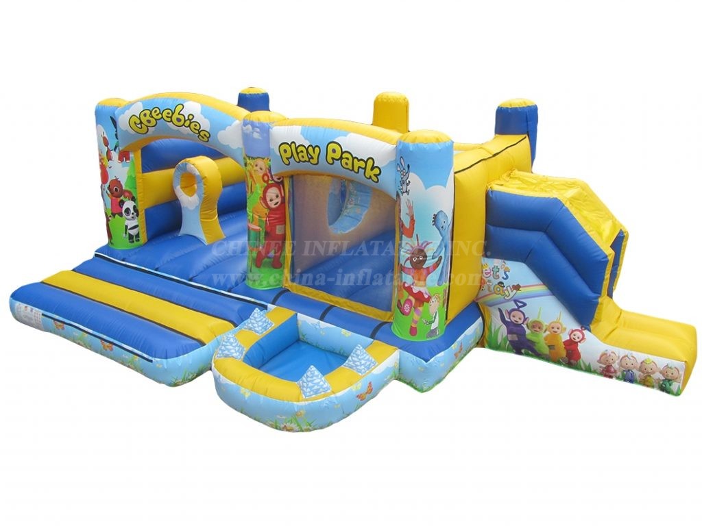 T2-4572 Teletubbies Bouncy Castle With Ball Pond And Slide