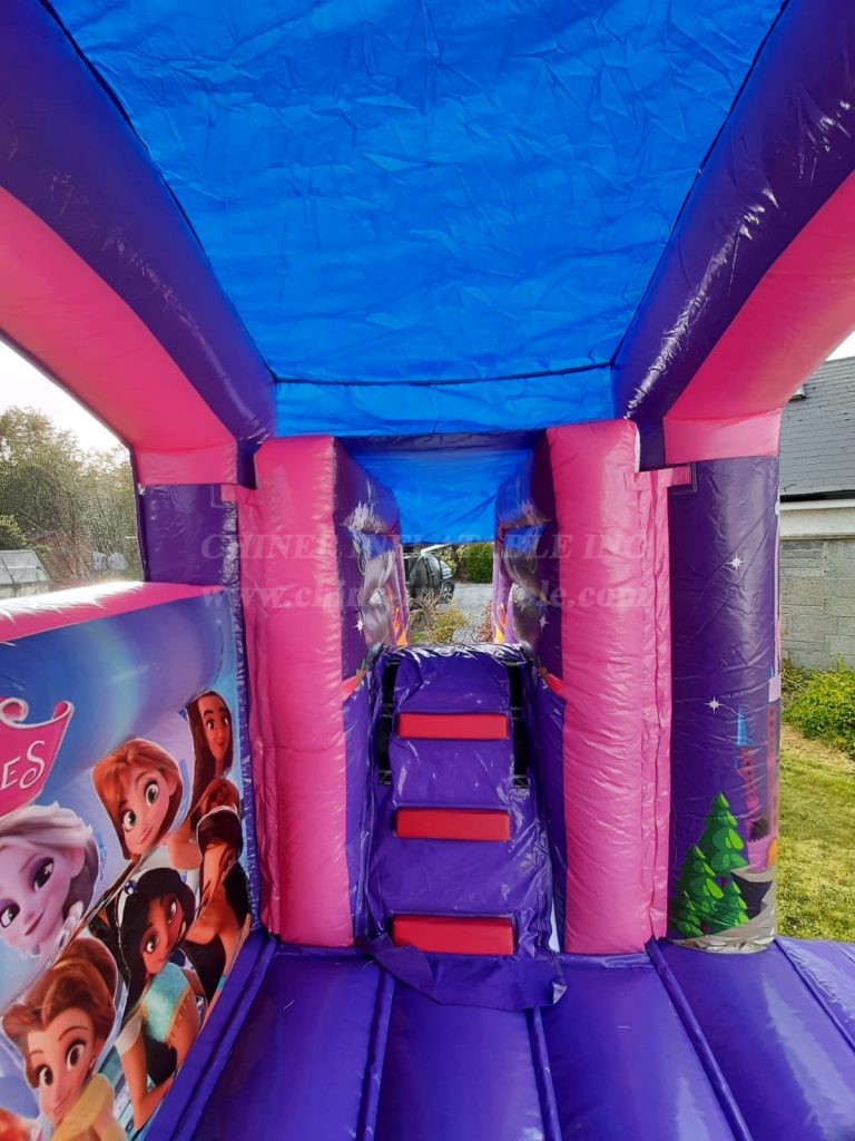 T2-4616 Disney Princess Bouncy Castle And Slide