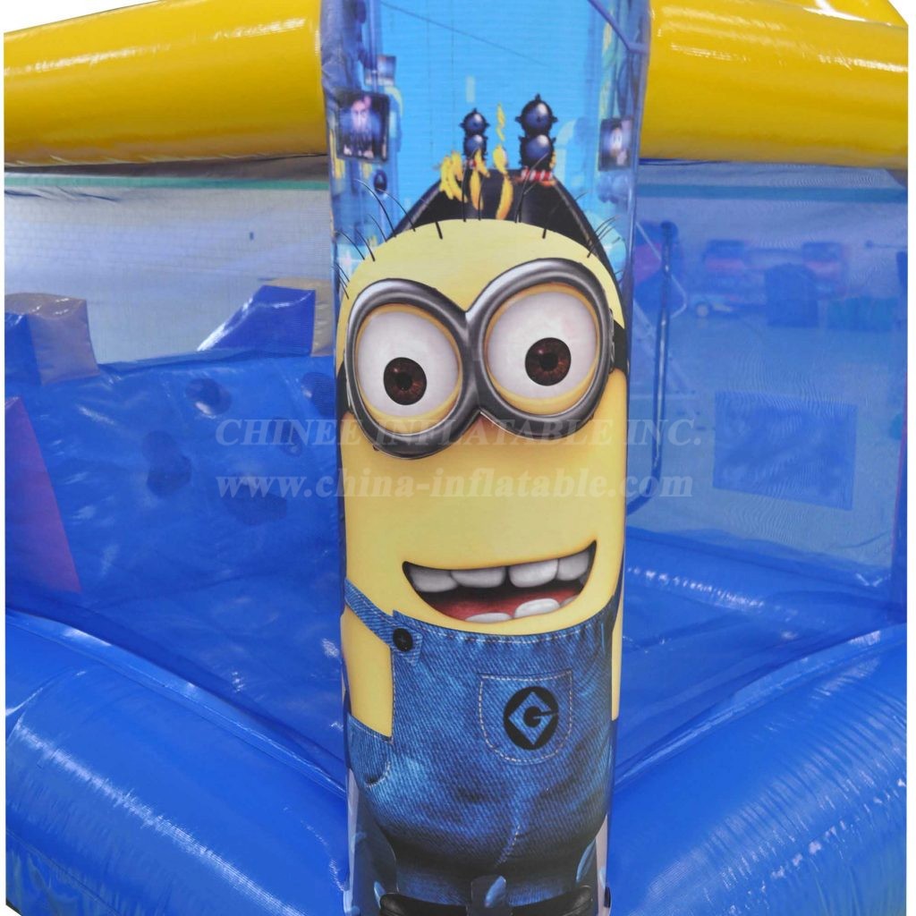 T2-4981 Minions Bounce House With Slide