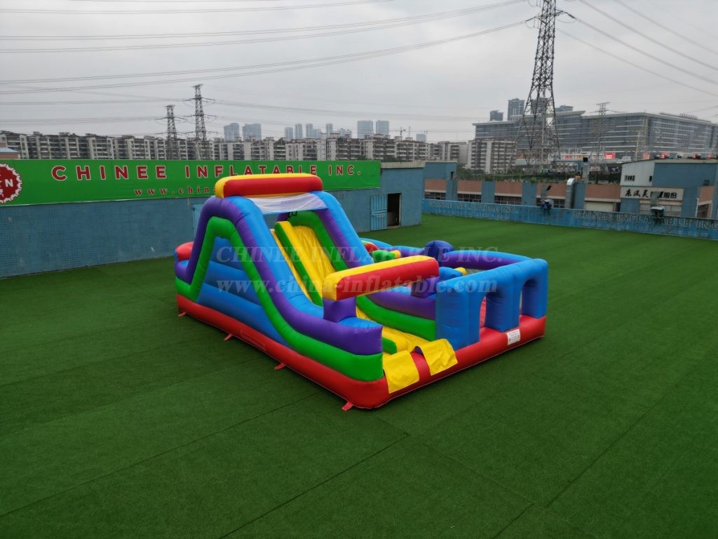 T2-6008 Inflatable Slide With Obstacles