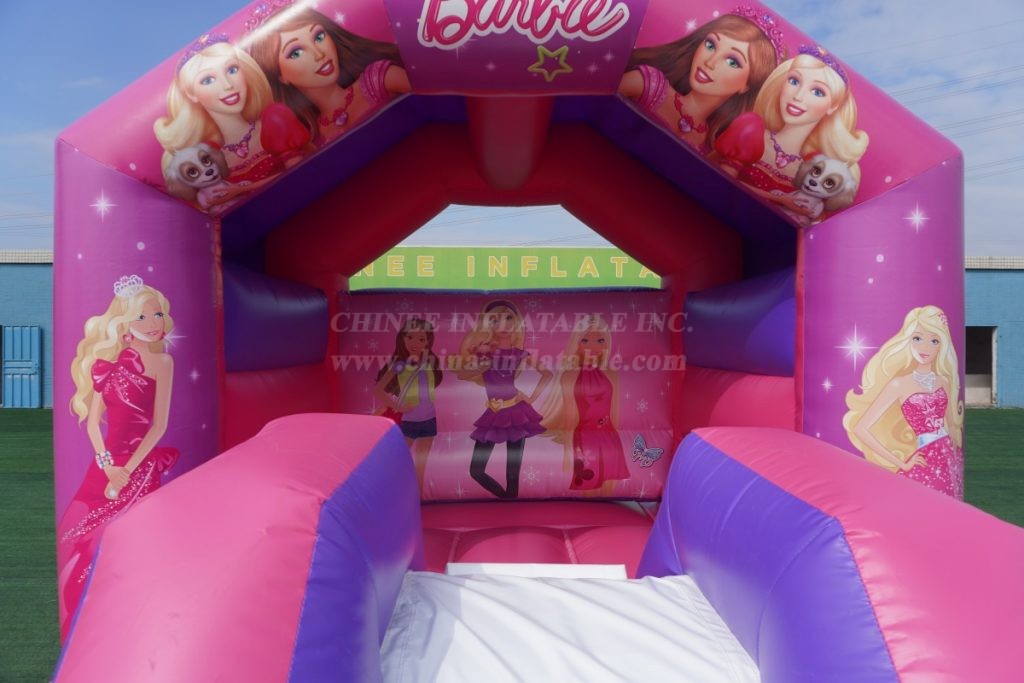 T2-2723E Barbie Theme Kids Bouncy Castle With Slide