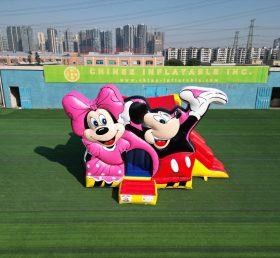 T2-1088B Disney Mickey & Amp met glijbaan Minnie Opblaasbaar kasteel