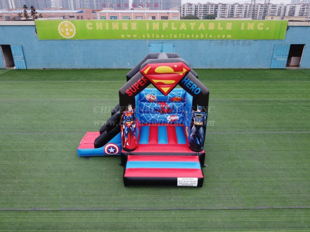 T2-785B Superman Batman Spider-Man Superhero Inflatable Bouncer