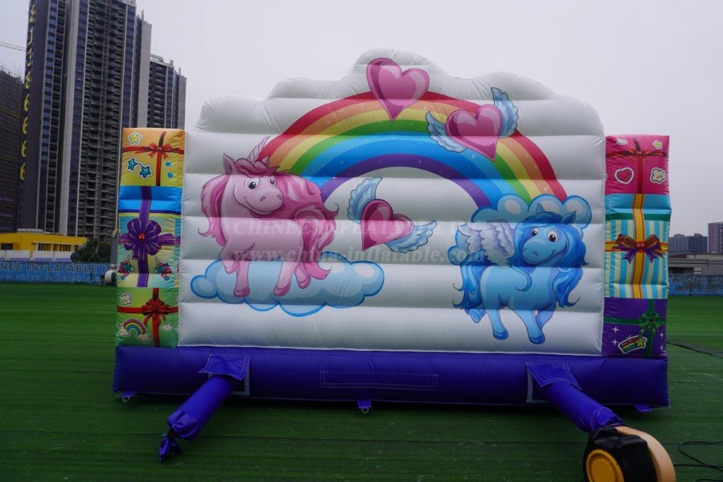 T2-7006 Unicorn Bouncy Castle with Slide